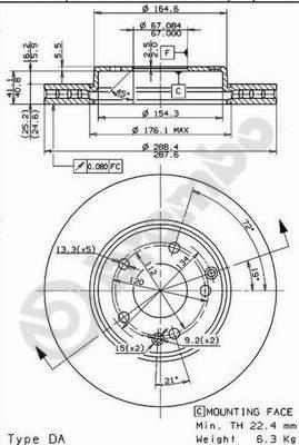 Breco BV 8402 - Bremžu diski ps1.lv