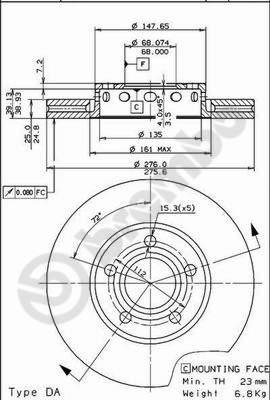 Breco BS 8114 - Bremžu diski ps1.lv