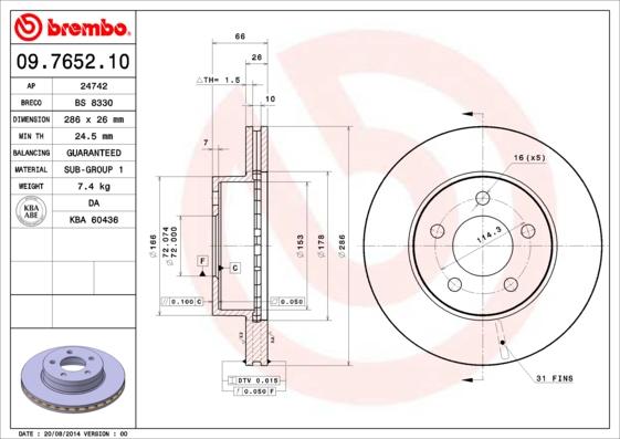 BENDIX 145075 - Bremžu diski ps1.lv