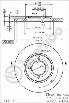 Breco BS 7498 - Bremžu diski ps1.lv