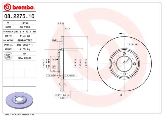 Breco BS 7103 - Bremžu diski ps1.lv