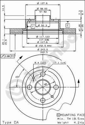 Breco BS 7858 - Bremžu diski ps1.lv