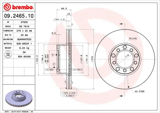 Breco BS 7818 - Bremžu diski ps1.lv