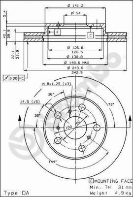 Breco BS 7886 - Bremžu diski ps1.lv