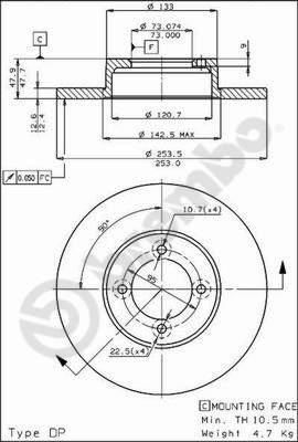 Breco BS 7341 - Bremžu diski ps1.lv