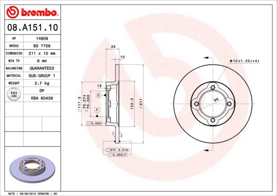 Breco BS 7708 - Bremžu diski ps1.lv