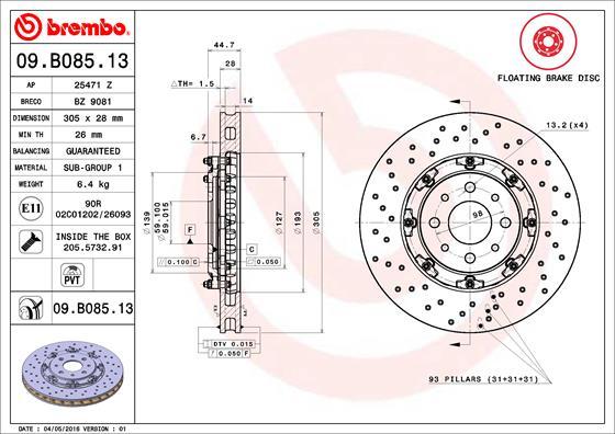 Breco BZ 9081 - Bremžu diski ps1.lv