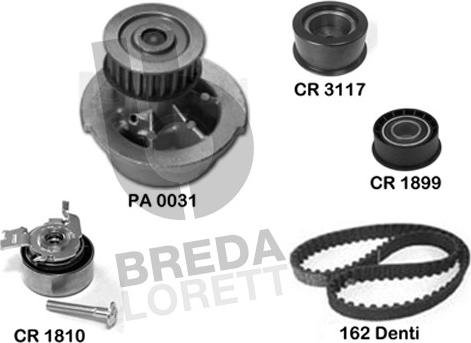 Breda Lorett KPA0365B - Ūdenssūknis + Zobsiksnas komplekts ps1.lv