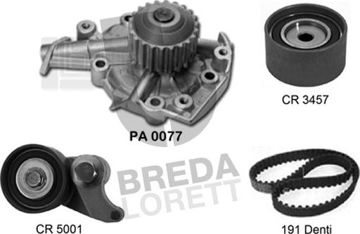 Breda Lorett KPA0206A - Ūdenssūknis + Zobsiksnas komplekts ps1.lv