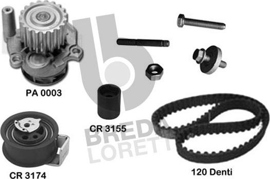 Breda Lorett KPA0723B - Ūdenssūknis + Zobsiksnas komplekts ps1.lv