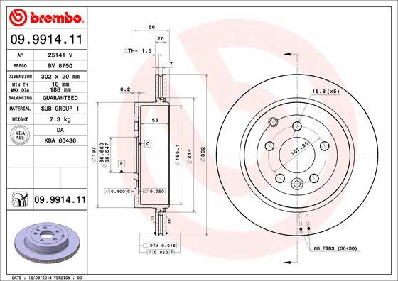 Brembo 09.9914.11 - Bremžu diski ps1.lv