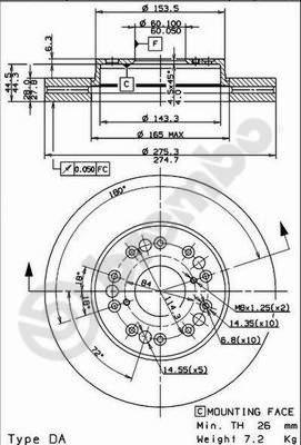 Brembo 09.9178.10 - Bremžu diski ps1.lv