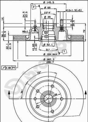 Brembo 09.4861.10 - Bremžu diski ps1.lv