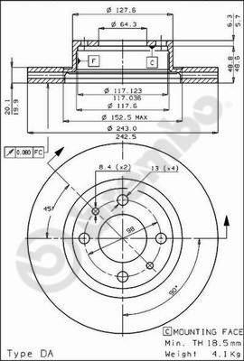 Brembo 09.4289.20 - Bremžu diski ps1.lv