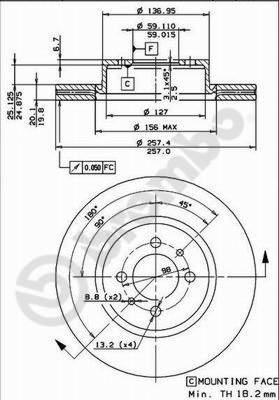 Brembo 09.4768.10 - Bremžu diski ps1.lv