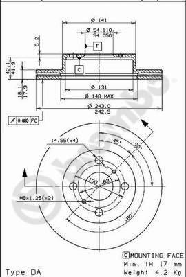 Brembo 09.5937.10 - Bremžu diski ps1.lv