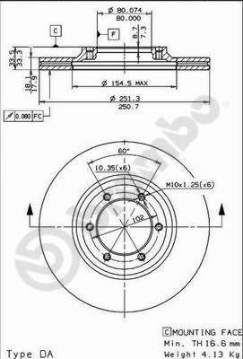 Brembo 09.5499.10 - Bremžu diski ps1.lv