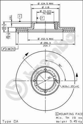 Brembo 09.5677.10 - Bremžu diski ps1.lv