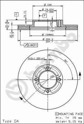 Brembo 09.5019.10 - Bremžu diski ps1.lv