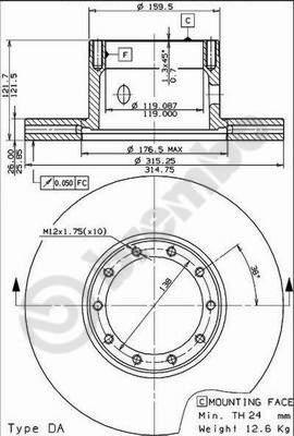 Brembo 09.5797.10 - Bremžu diski ps1.lv