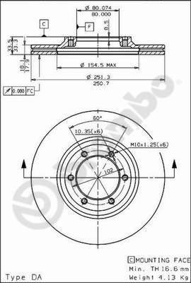 Brembo 09.5705.10 - Bremžu diski ps1.lv