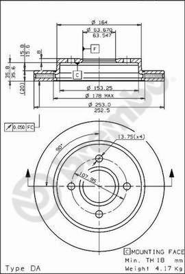 Brembo 09.5708.75 - Bremžu diski ps1.lv