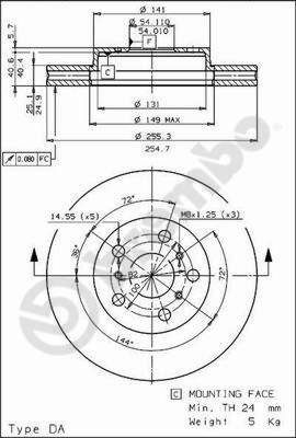 Brembo 09.5712.10 - Bremžu diski ps1.lv