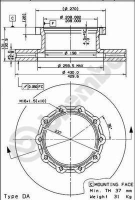 Brembo 09.8067.10 - Bremžu diski ps1.lv