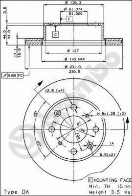 Brembo 09.3095.10 - Bremžu diski ps1.lv