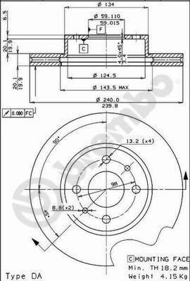 Brembo 09.3023.20 - Bremžu diski ps1.lv