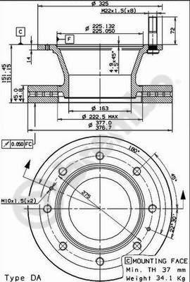 Brembo 09.7929.80 - Bremžu diski ps1.lv