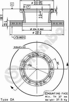 Brembo 09.7183.50 - Bremžu diski ps1.lv