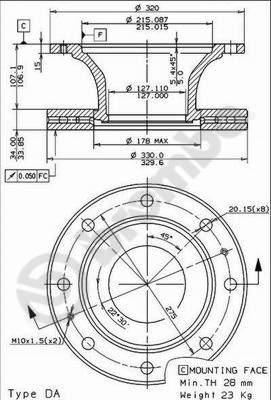 Brembo 09.7804.10 - Bremžu diski ps1.lv