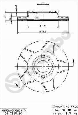 Brembo 09.7825.75 - Bremžu diski ps1.lv