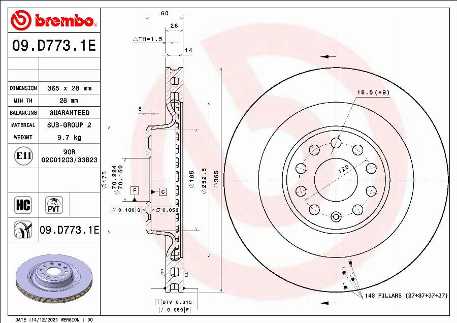 Brembo KT08022 - Bremžu komplekts, Disku bremzes ps1.lv
