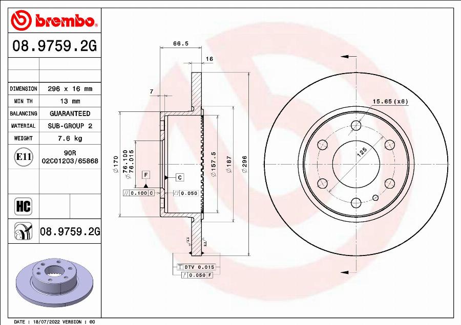 Brembo KT10023 - Bremžu komplekts, Disku bremzes ps1.lv