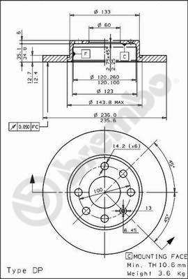 Brembo 08.4475.30 - Bremžu diski ps1.lv