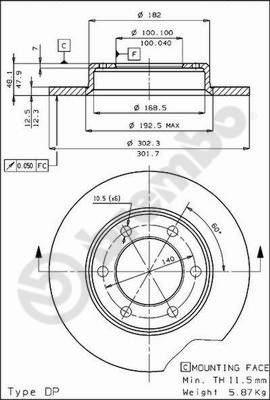 Brembo 08.4504.10 - Bremžu diski ps1.lv