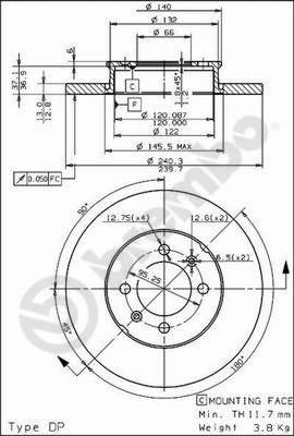 Brembo 08.4748.10 - Bremžu diski ps1.lv