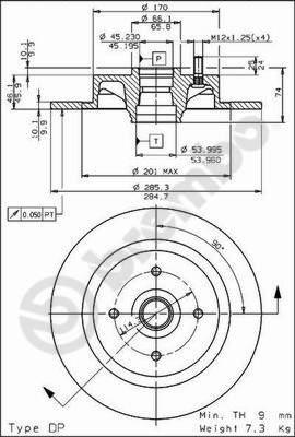 Brembo 08.5051.10 - Bremžu diski ps1.lv