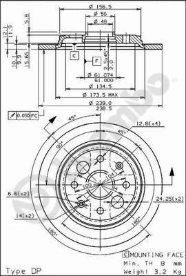 Brembo 08.6837.10 - Bremžu diski ps1.lv