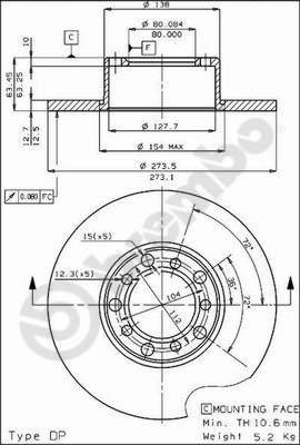 Brembo 08.1511.20 - Bremžu diski ps1.lv