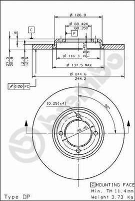 Brembo 08.1659.20 - Bremžu diski ps1.lv