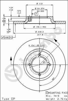 Brembo 08.3372.10 - Bremžu diski ps1.lv