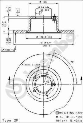 Brembo 32961 - Bremžu diski ps1.lv