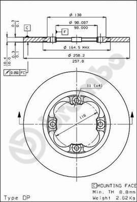 Brembo 08.2162.10 - Bremžu diski ps1.lv