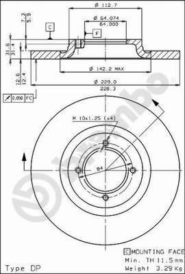 Brembo 08.2796.10 - Bremžu diski ps1.lv