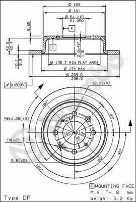 Brembo 08.7104.75 - Bremžu diski ps1.lv