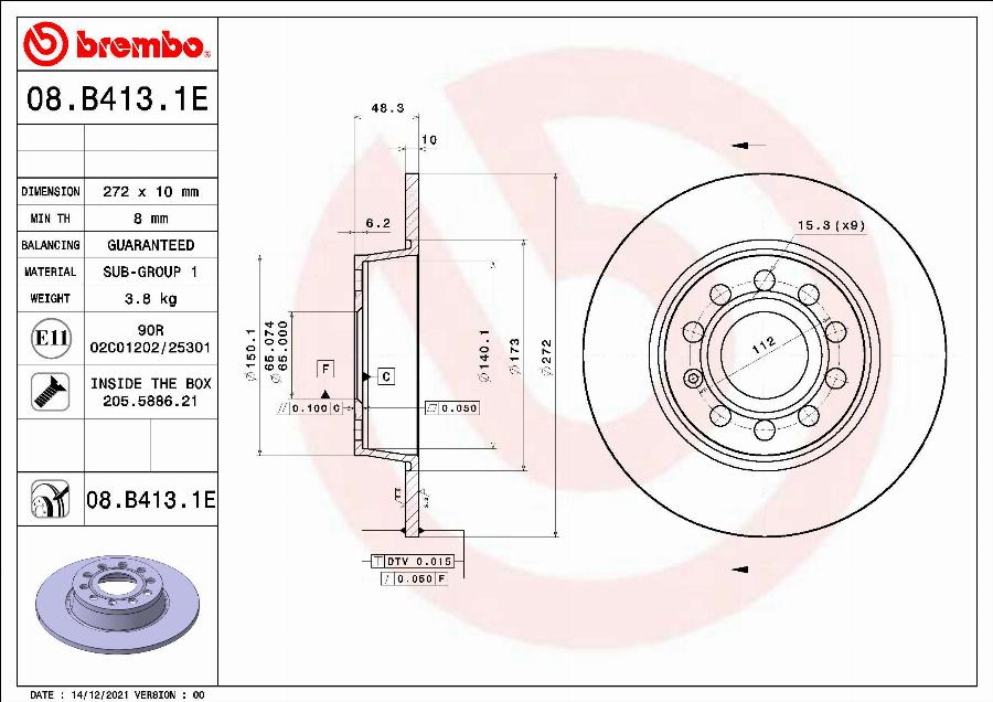 Brembo KT 08 025 - Bremžu komplekts, Disku bremzes ps1.lv