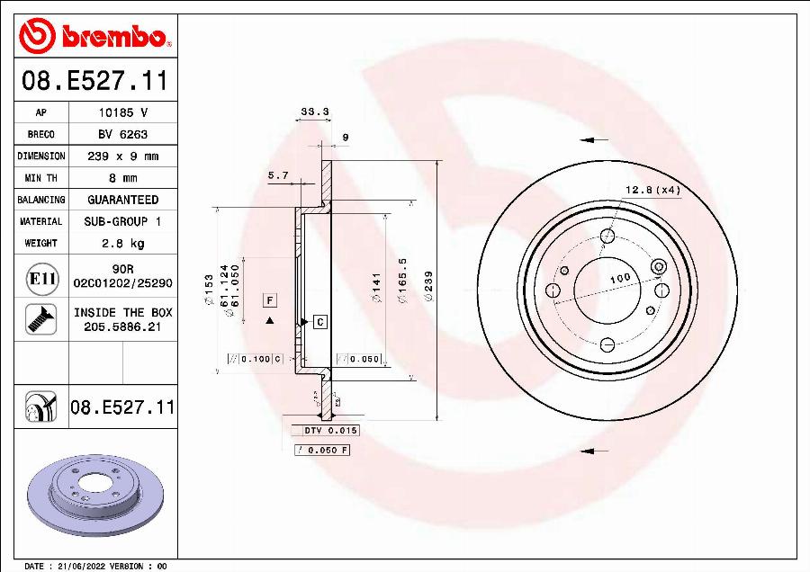 Brembo 09.N236.2X - Bremžu diski ps1.lv